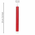 Candela a cono a LED, rossa con luce bianca calda, 24 cm, 2 pezzi | Floristik24.it