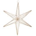 Floristik24 Stella decorativa a LED in filo metallico, decorazione da appendere per interni, 40 LED, luce bianca calda, 42 cm