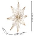 Stella decorativa a LED in filo metallico da appendere, per uso interno, alimentata a batteria, 51 cm | Floristik24.it