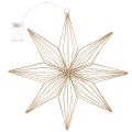 Stella decorativa a LED in filo metallico da appendere, per uso interno, alimentata a batteria, 51 cm | Floristik24.it