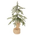 Floristik24 Albero di Natale artificiale con neve, a LED, in sacco di iuta, a batteria, per uso interno, 50 cm