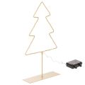 Floristik24 Sagoma di albero di Natale con 60 LED bianco caldo per decorazione da tavolo in interni, 37 cm