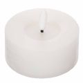 Floristik24 Candele LED XL Tealight, cera vera, bianco caldo, con timer, 6 cm, 2 pezzi