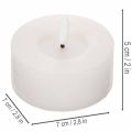 Candele LED XL Tealight, cera vera, bianco caldo, con timer, 6 cm, 2 pezzi | Floristik24.it