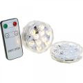 Floristik24 Luci LED subacquee con telecomando bianco caldo 2pz