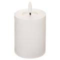 Floristik24 Candela a colonna a LED, effetto tremolante, con timer, Ø7cm, 12cm