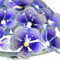 Floristik24 Crisantemo luminoso, decorazione in metallo per il giardino, decorazione solare con LED viola L55cm Ø15cm