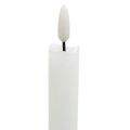 Floristik24 Candela LED cera candela da tavolo bianco caldo per batteria Ø2cm 24cm 2pz