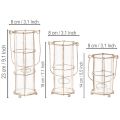 Lanterna da giardino, in metallo, a vento, Ø8,5 cm, H23/18,5/14,5 cm, set da 3 pezzi | Floristik24.it