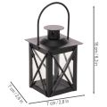 Lanterna nera con manico per lumino, 16 cm, 2 pezzi | Floristik24.it