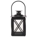 Lanterna nera con manico per lumino, 16 cm, 2 pezzi | Floristik24.it