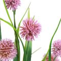 Floristik24 Fiori artificiali palla fiore allium ornamentale cipolla artificiale rosa 45 cm