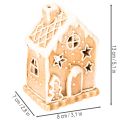 Portacandele a forma di casetta di pan di zenzero, da appoggio e decorativo, 13 cm | Floristik24.it