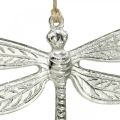 Floristik24 Libellula in metallo, decorazione estiva, libellula decorativa da appendere in argento L12,5 cm