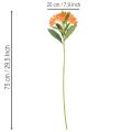 Fiori artificiali di Alstroemeria arancione, decorazione per bouquet artificiale, 75 cm, 3 pezzi | Floristik24.it