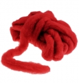Floristik24 Miccia in lana 10m rosso scuro