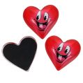 Floristik24 Magnete cuore emoticon rosso 4cm 6pz