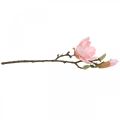 Floristik24 Decorazione floreale artificiale rosa magnolia Ramo di fiori artificiali H40cm