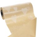 Carta per decorazioni floreali 25 cm 100 m cuori naturali – Carta per fioristi resistente all'umidità | Floristik24.it