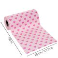 Carta per polsini con motivo a cuore, rosa, 25 cm, 100 m | Floristik24.it