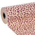 Floristik24 Carta per polsini, stampa leopardata, viola, 25 cm, 100 m