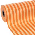 Floristik24 Rotolo di carta per polsini, a righe arancioni, 25 cm x 100 m