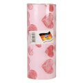 Floristik24 Polsino di carta velina cuori rosa 25 cm 100 m
