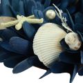 Floristik24 Ghirlanda decorativa marittima con conchiglie blu colori naturali Ø27cm