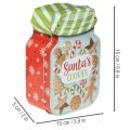 Scatola per biscotti in metallo con motivo natalizio, design a barattolo, 15 cm, 2 pezzi | Floristik24.it
