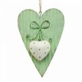 Floristik24 Cuore in metallo, cuore decorativo da appendere, decorazione cuore H14,5 cm 2 pezzi