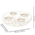 Portacandele rotondo per corona d'Avvento, adatto per quattro lumini o candele, 35 cm | Floristik24.it