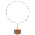 Floristik24 Anello rotondo decorativo su base in legno, in metallo, per fiori secchi, 52 cm