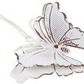 Floristik24 Farfalla in metallo da appendere bianca 7cm 6 pezzi