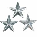 Floristik24 stella Metal argento 4cm 48 pezzi