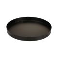Floristik24 Vassoio in metallo portacandele rotondo nero Ø20cm H2,5cm 2 pezzi