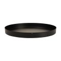 Vassoio in metallo portacandele rotondo nero Ø20cm H2,5cm 2 pezzi | Floristik24.it