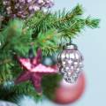 Floristik24 Mini decorazioni per alberi di Natale mix 4,5 cm argento, rosa assortiti 10 pezzi