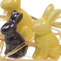 Floristik24 Mini coniglietti pasquali, mix di coniglietti in ceramica, decorazioni primaverili colorate H5,5/5/4 cm, set di 5