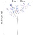 Ramo artificiale fiorito con fiori iridescenti, 80 cm | Floristik24.it
