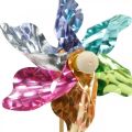Floristik24 Mini girandola, decorazione per feste, mulino a vento su un bastone, colorata, decorazione per il giardino, fioriere Ø8,5cm 12 pezzi
