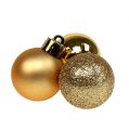 Floristik24 Mini palline di Natale oro Ø3cm 14pz