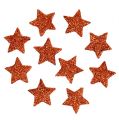 Floristik24 Mini stella glitter arancione 2,5 cm 48 pezzi