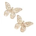 Floristik24 Mini farfalle decorazione a dispersione in metallo dorato 3 cm 50 pz