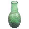 Floristik24 Mini vaso vaso di vetro verde vaso di fiori diamanti Ø6cm H11,5cm