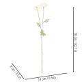 Papavero artificiale, bianco, stelo lungo, 78 cm, 3 pezzi | Floristik24.it