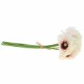 Floristik24 Bianco papavero, rosa 29cm 6pz
