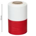 Nastro per ghirlanda moiré, nastro da lutto bianco-rosso, nastro decorativo 150 mm, nastro commemorativo con fleur da lutto, taffetà di acetato 25 m | Floristik24.it