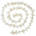 Floristik24 Ghirlanda di conchiglie con perle bianche 100 cm