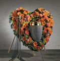 Floristik24 OASIS® Bioline® Deco urna cuore 65cm con supporto