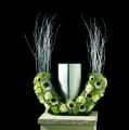 Floristik24 Mezzo anello urna in schiuma floreale H29cm Ø47cm 1pz gioielli da lutto